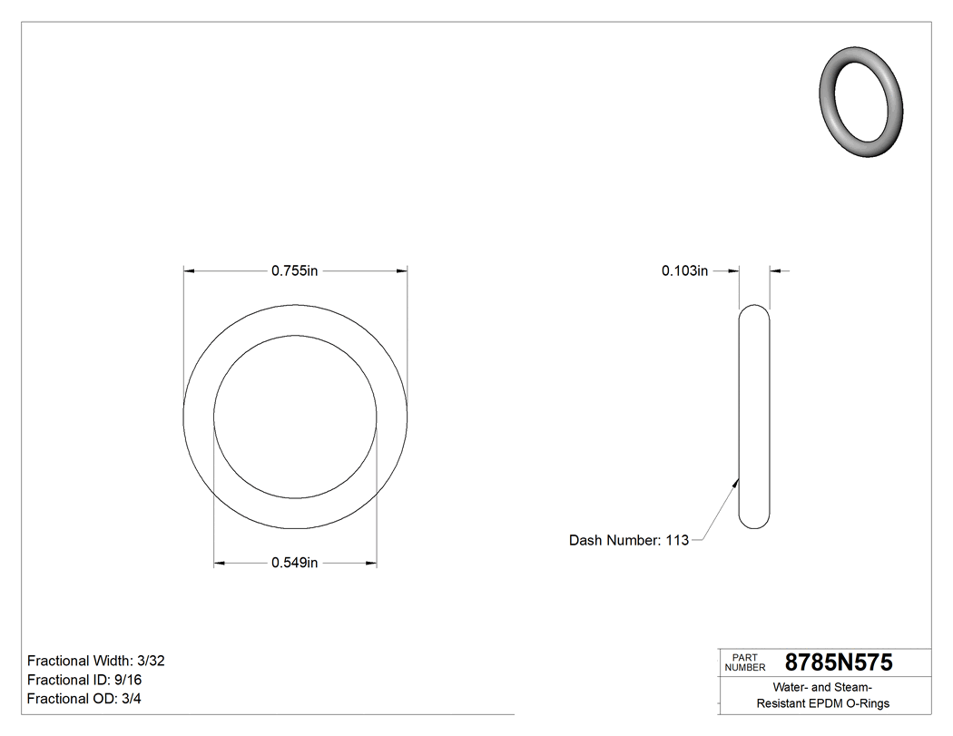 Technical drawing - 8785N575